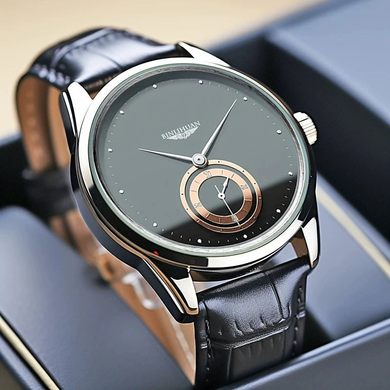 New Fashion Man Luxury Business Leather Watch Men Top Sports Casual Quartz Watches Male Clock Militray Wristwatches Reloj Hombre