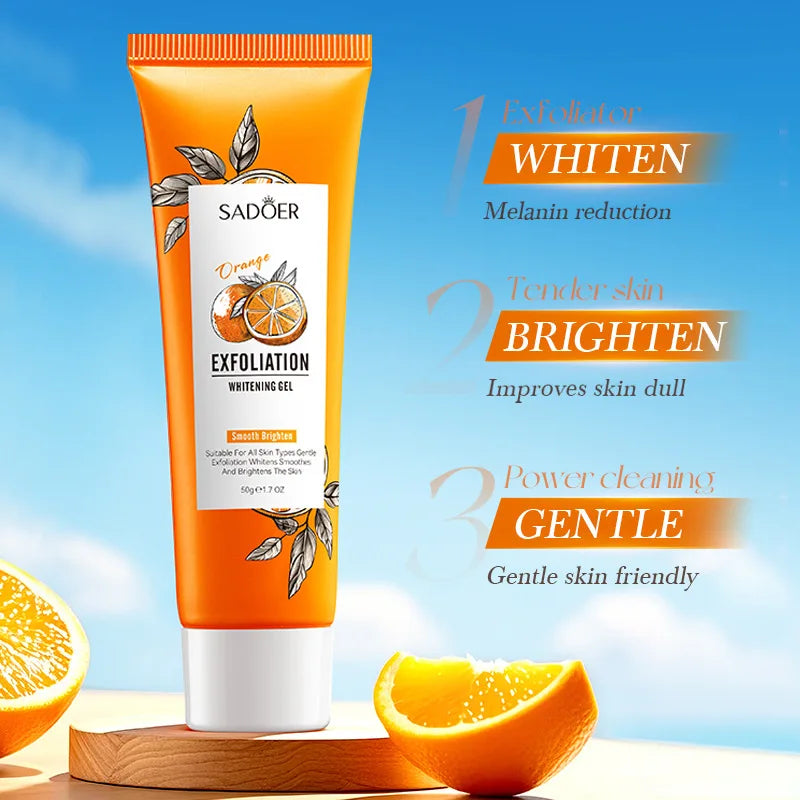 Orange Exfoliating Peeling Gel Facial Scrub Moisturizing Nourish Repair Scrubs Blackhead Removal Face Cleanser Korean Cosmetics