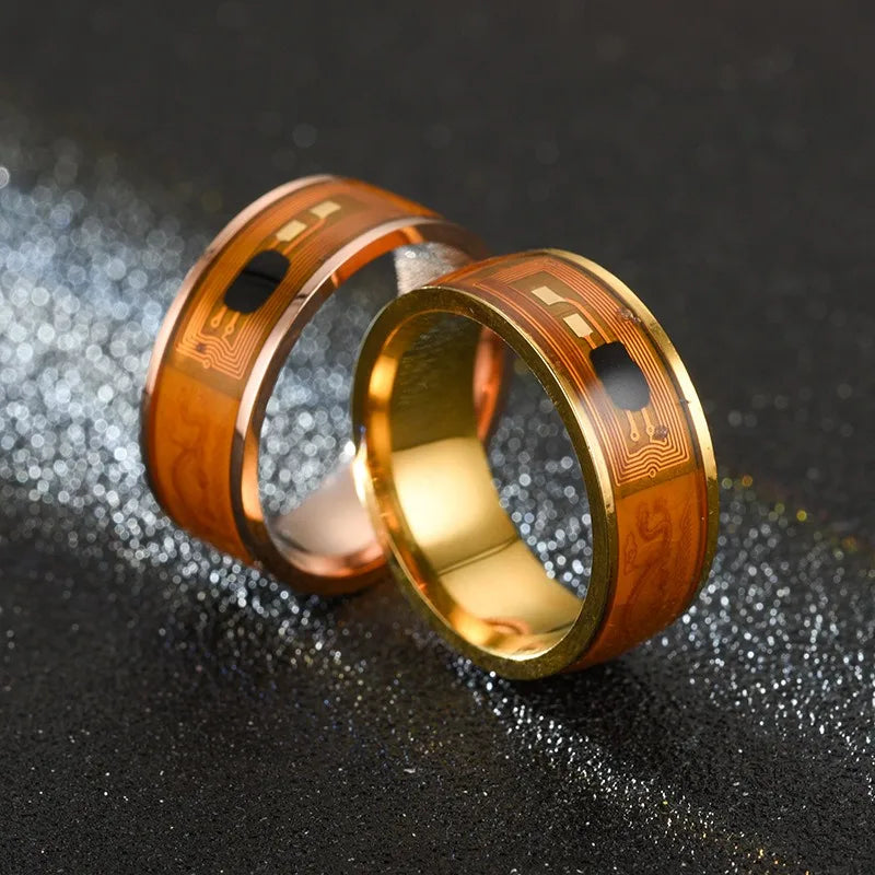 Fashion Men's Magic Wear NFC Smart Ring Finger Digital Ring for Android Phones with Functional Couple Stainless Steel Ring
