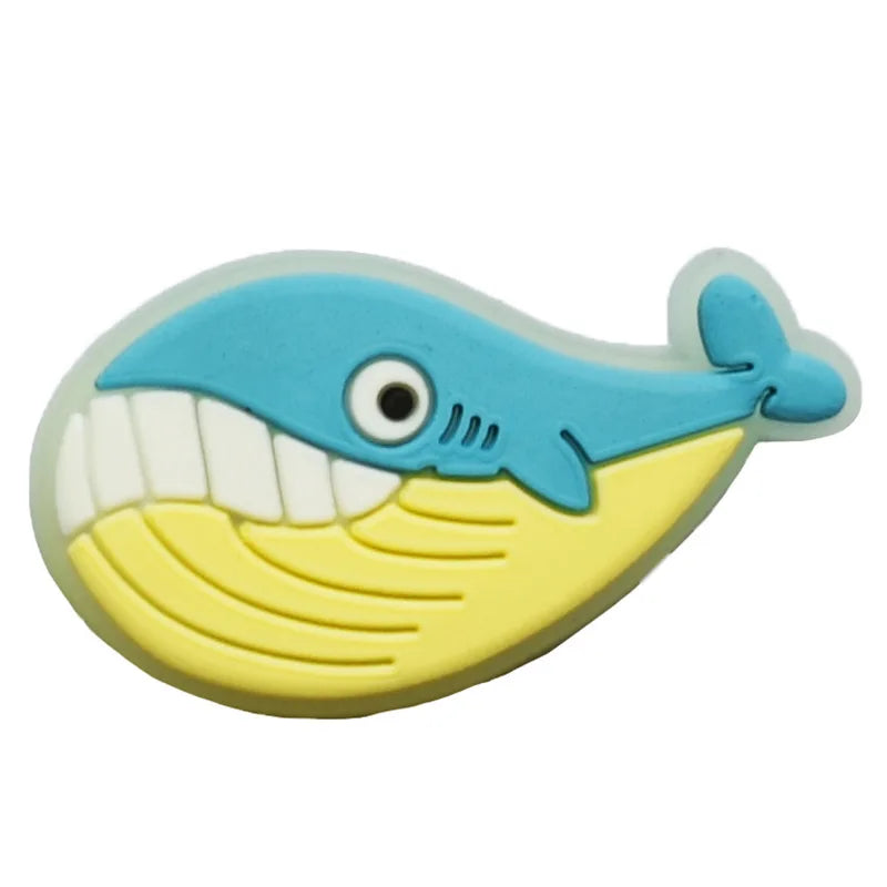 PVC glowing in dark  Shoe Decoration Buckle Charm Accessories 1pcs bling duck rubbit animal DIY Combination for clog DIY