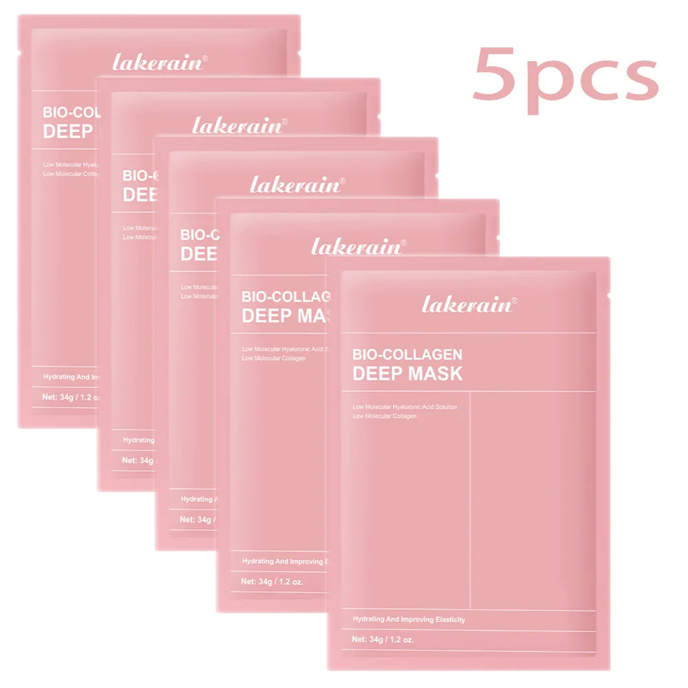 Bio-Collagen Real Deep Mask Supplement Collagen Hydrating Overnight Hydrogel Mask Elasticity Improvement Pore Minimizing Firming