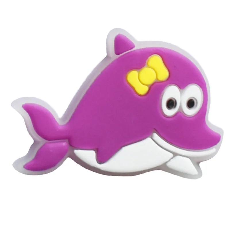 PVC glowing in dark  Shoe Decoration Buckle Charm Accessories 1pcs bling duck rubbit animal DIY Combination for clog DIY