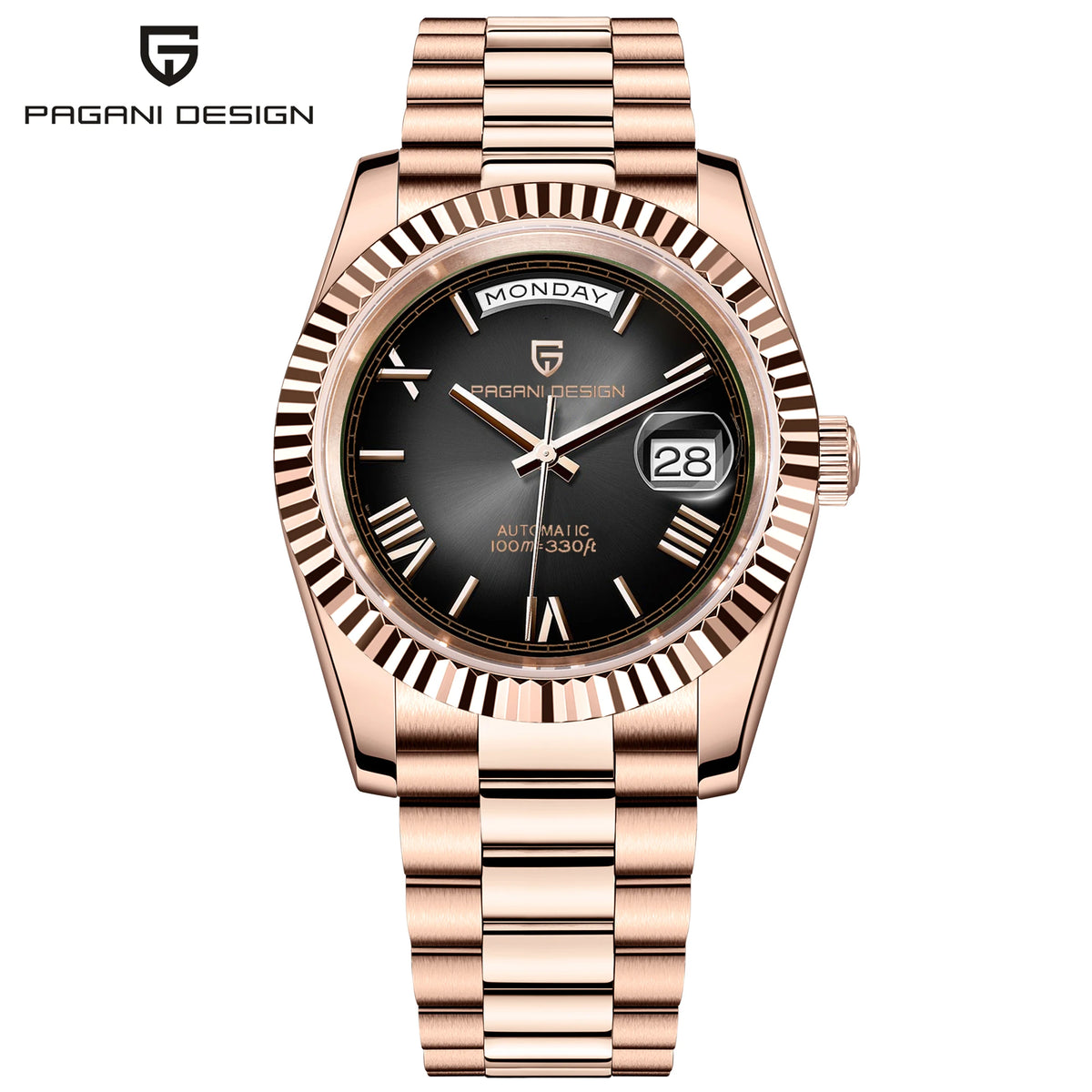 PAGANI DESIGN 2026 New DD36 Rose Gold Luxury Automatic Watch For Men Mechanical Wrist watch Men Sapphire Glass 10Bar Waterproof