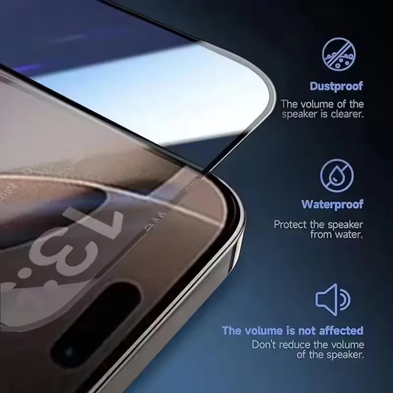 5Pcs Dust Proof Installation Privacy Screen Protector For iPhone 16 15 14 11 12 13 17 Pro Max XS XR X 7 8 16 Plus Anti-spy Glass
