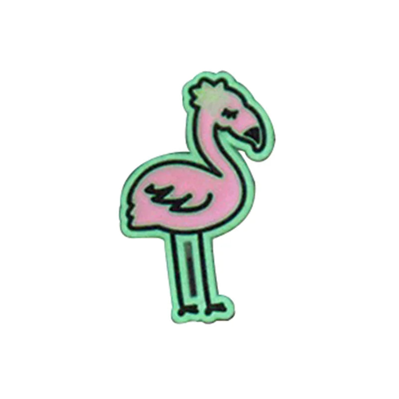 PVC glowing in dark  Shoe Decoration Buckle Charm Accessories 1pcs bling duck rubbit animal DIY Combination for clog DIY