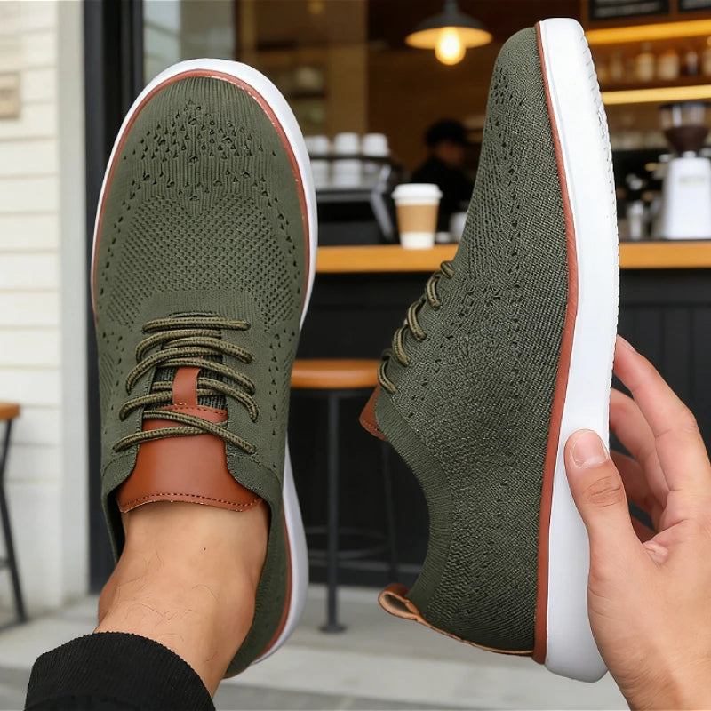 New Classis Men's Causal Shoes Mesh Breathable Non Slip Walking Shoes Fashion Soft Sole Stylish Sneakers Tennis Flat Shoes Men