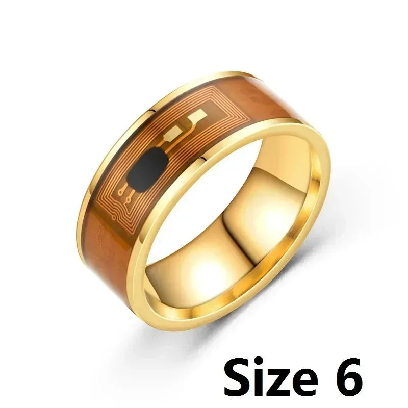 Fashion Men's Magic Wear NFC Smart Ring Finger Digital Ring for Android Phones with Functional Couple Stainless Steel Ring