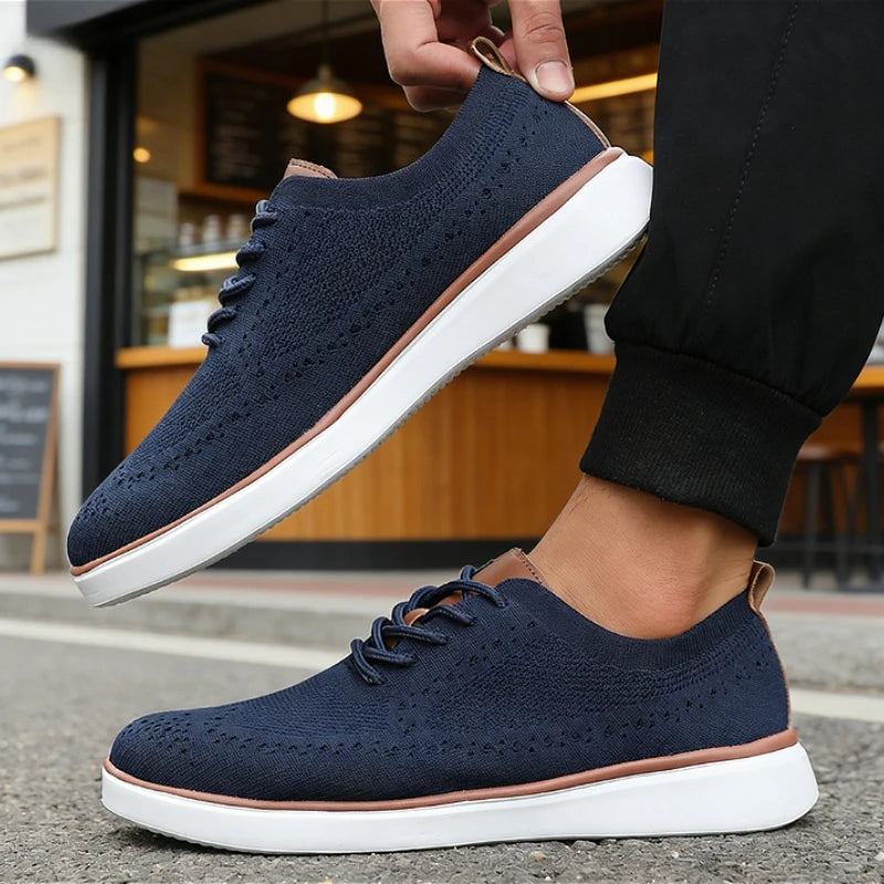 New Classis Men's Causal Shoes Mesh Breathable Non Slip Walking Shoes Fashion Soft Sole Stylish Sneakers Tennis Flat Shoes Men