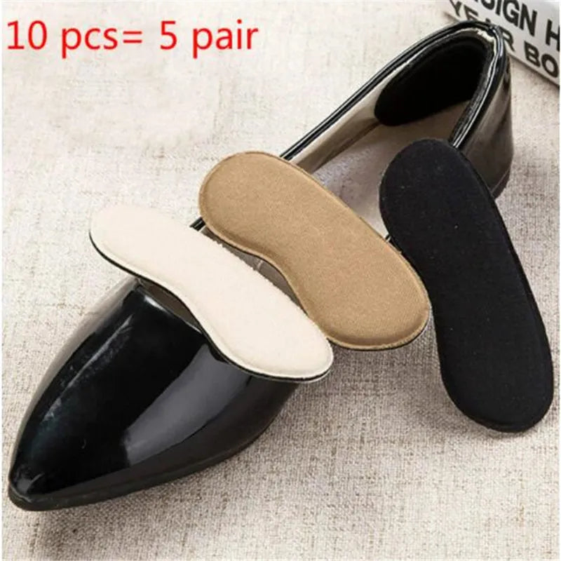 5Pairs Heel Insoles Patch Pain Relief Anti-wear Cushion Pad Feet Care Heel Protector Adhesive Back Sticker Shoes Insert Insole