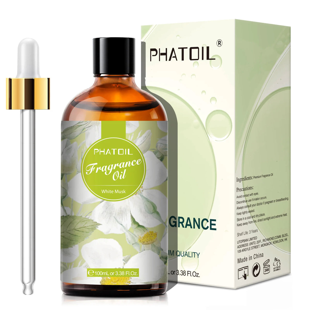 PHATOIL 100ml Flower Series Fragrance Oils For Diffuser Candle Making White Musk Bubble Gum Sea Breeze Baby Powder Aroma Oil