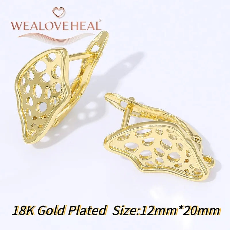 18K Gold Plated Brass Metal Leverback Earwire,Handmade DIY Earrings Findings Accessories, High Quality Heart Earring Hook Clasps