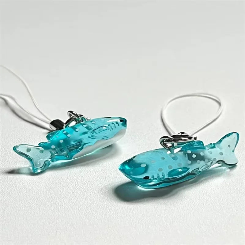 Marine Animal Mobile Phones Charms Cute Whale Shark Manta Ray Cellphone Decorations Keychains Lanyard Accessories