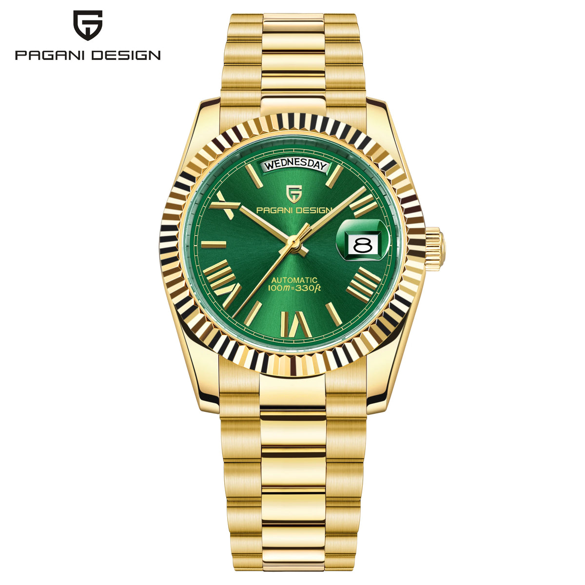 PAGANI DESIGN Enamel Dial 2025 New DD36 Men's Watches Silver Gold Luxury Automatic Watch Men Waterproof Mechanical Wristwatch