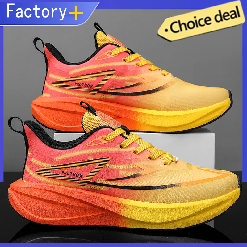 Marathon Sports Breathable Running Sneakers Men Lightweight Women's Athletic Nonskid Sneakers Trend Casual Walking Shoes For Men