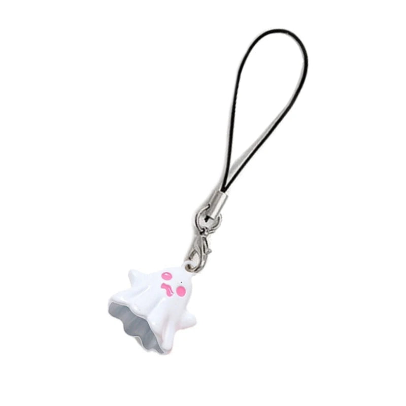 Ghost Mobile Phone Charms Straps Lanyard Halloween Kawaii Women Phones Keychain Accessories Fashion Cute Ins style jewelry
