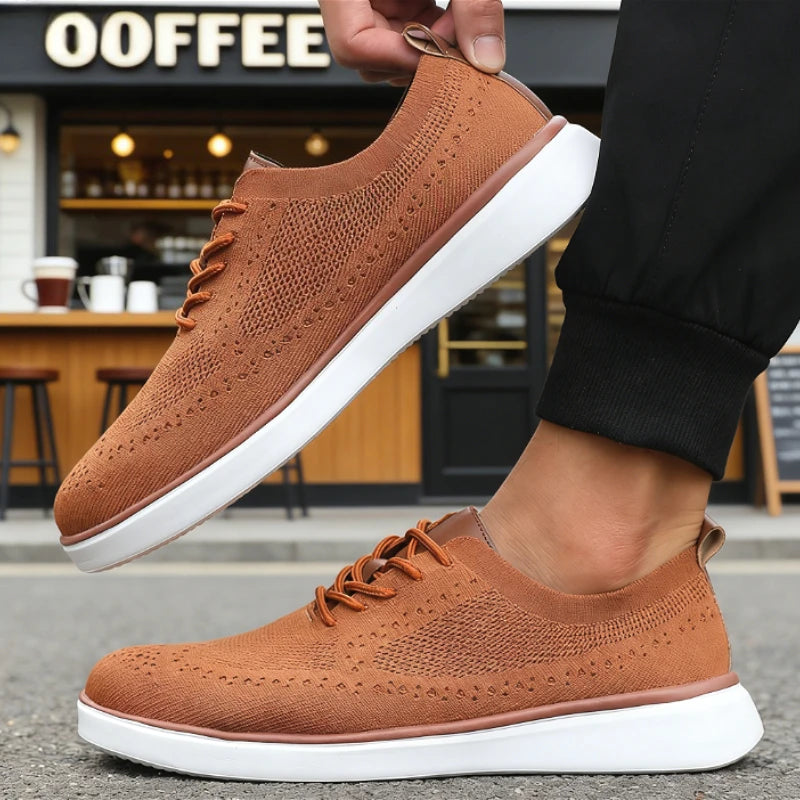 New Classis Men's Causal Shoes Mesh Breathable Non Slip Walking Shoes Fashion Soft Sole Stylish Sneakers Tennis Flat Shoes Men