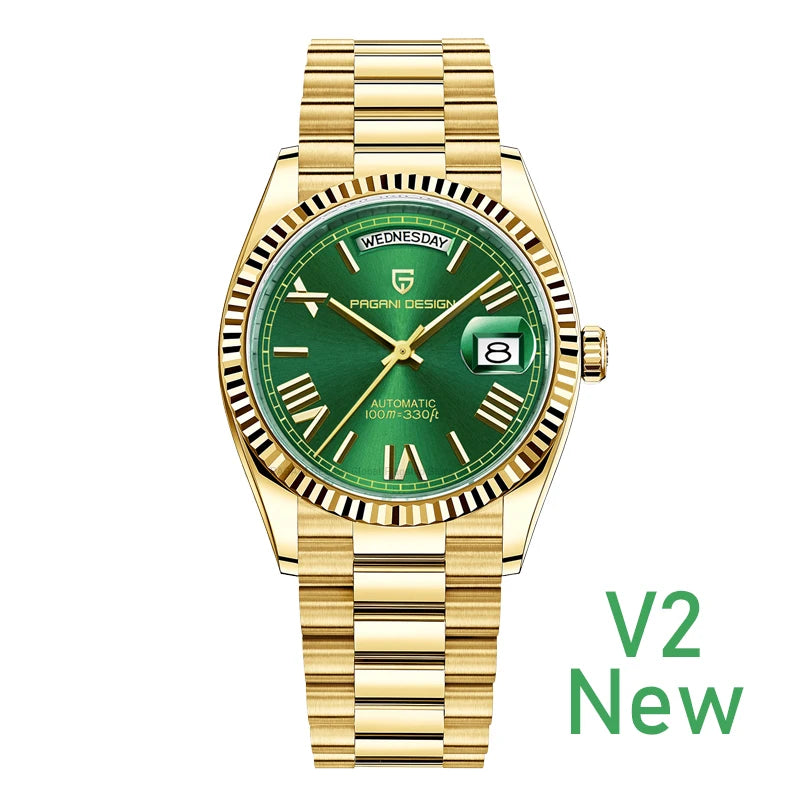 PAGANI DESIGN 2026 New DD36 Rose Gold Luxury Automatic Watch For Men Mechanical Wrist watch Men Sapphire Glass 10Bar Waterproof