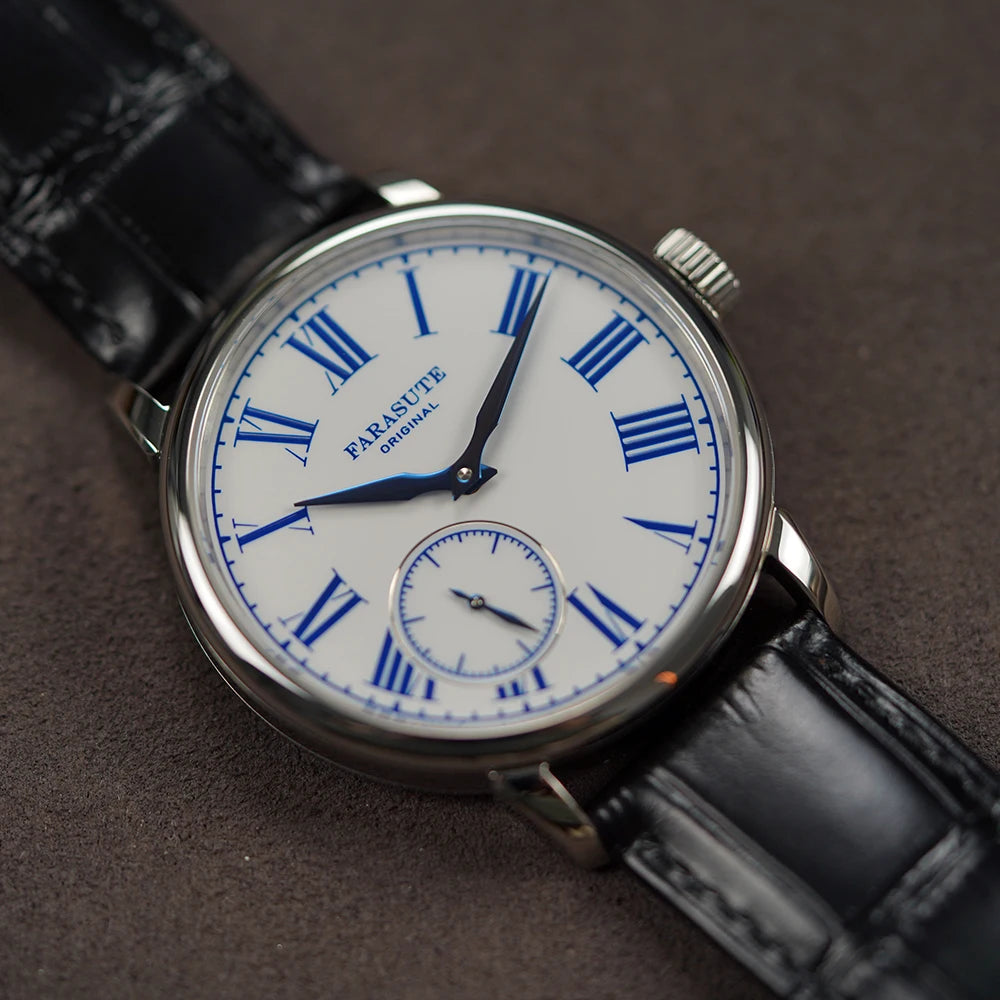 FARASUTE New 39mm Manual Customized Mechanical Movement Watch Men Casual Power Reserve 80 Hours Sapphire Wristwatch Reloj Hombre
