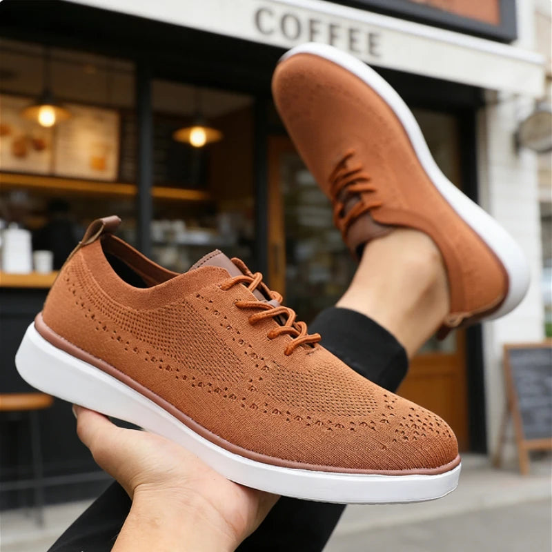 New Classis Men's Causal Shoes Mesh Breathable Non Slip Walking Shoes Fashion Soft Sole Stylish Sneakers Tennis Flat Shoes Men