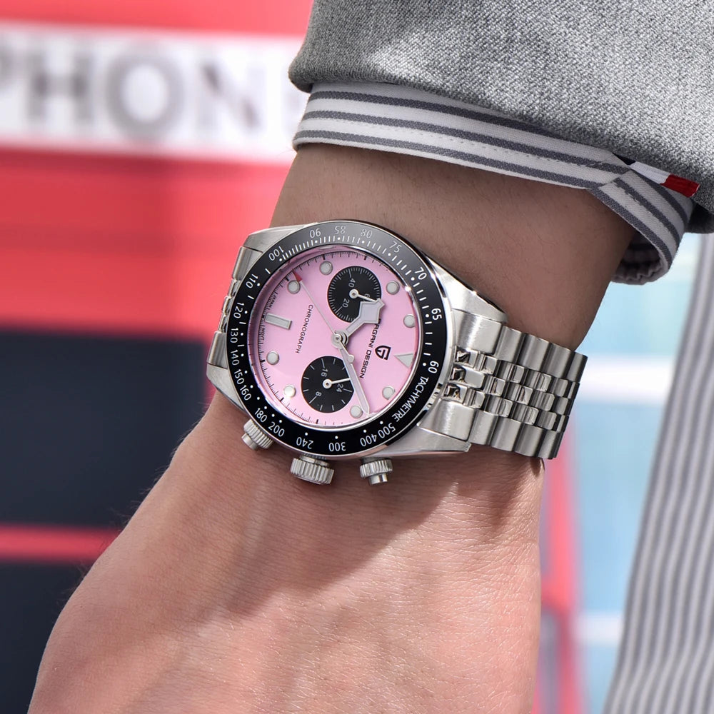 PAGANI DESIGN Panda Men's Watches 2026 Top Luxury Quartz Watch For Men Chronograph AR Sapphire Mirror Ceramic Bezel Waterproof