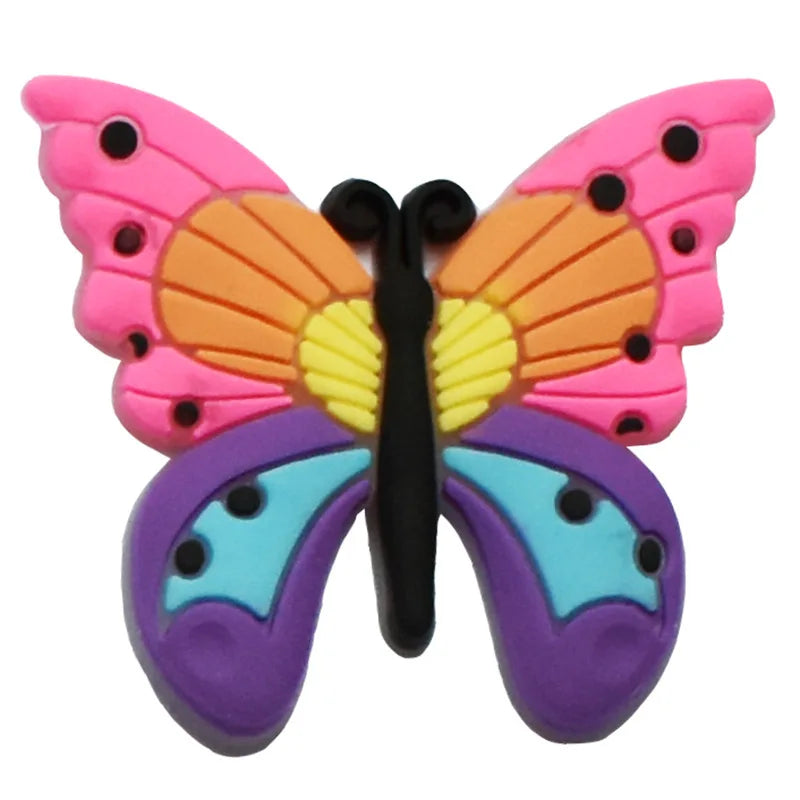 PVC glowing in dark  Shoe Decoration Buckle Charm Accessories 1pcs bling duck rubbit animal DIY Combination for clog DIY