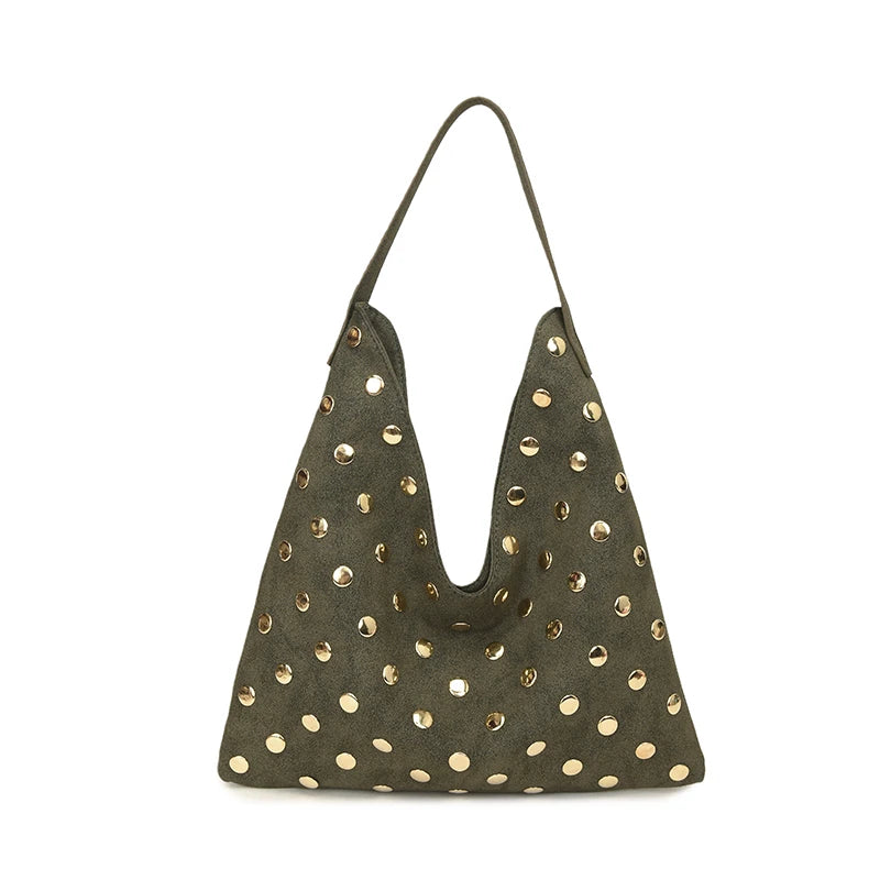 Fashion Suede Solid Color Hasp Large Capacity Shoulder Bags 2026 Hot Sale Commuting Sweet Versatile Youth Women's Handbags