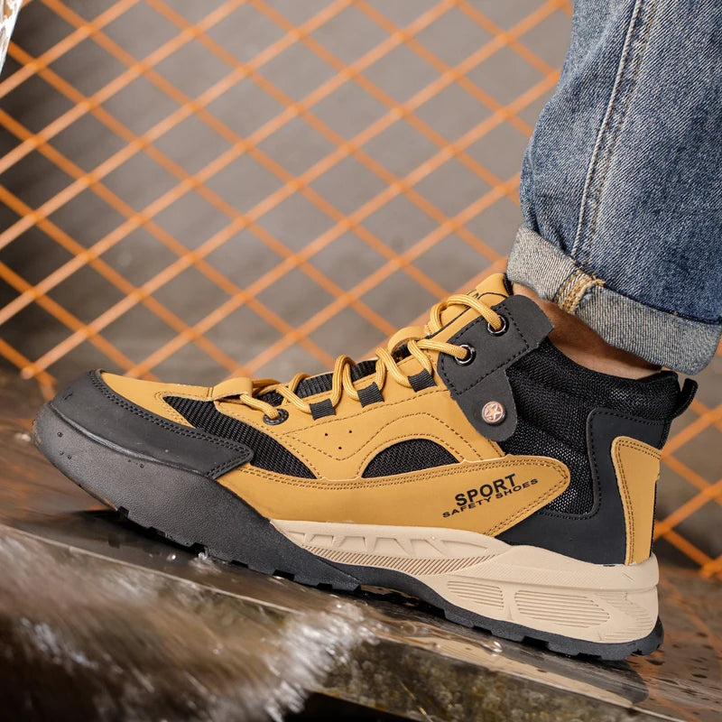 Large size 49 Safety Shoes Men Anti-Smash Anti Puncture Work Shoes Outdoor Men's Hiking Shoes Indestructible Sneakers Men Boots