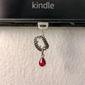 Gothic Vampire Dust Plug, Goth Kindle Charm, Cute USB Type C Accessory for E-Readers, Tablets, Phones gifts
