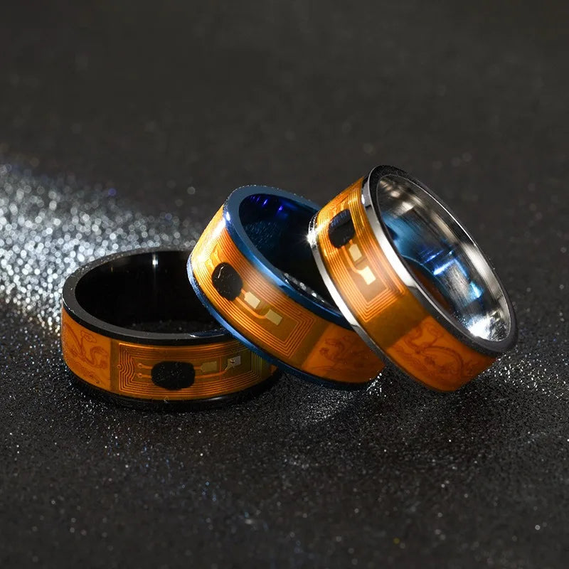 Fashion Men's Magic Wear NFC Smart Ring Finger Digital Ring for Android Phones with Functional Couple Stainless Steel Ring