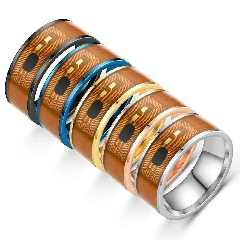 Fashion Men's Magic Wear NFC Smart Ring Finger Digital Ring for Android Phones with Functional Couple Stainless Steel Ring