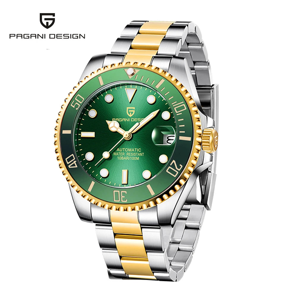 PAGANI DESIGN 2026 New Men's Watches Top Luxury Gold Automatic Mechanical Wrist Watch Men Stainless Steel Waterproof Men Watch