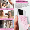 Silicone Phone Grip for iPhone & Android Hands-Free Cell Phone Holder with 40 Strong Suction Cups for Selfies Videos & Mobile Fidget Mirror Holder - Cellphone