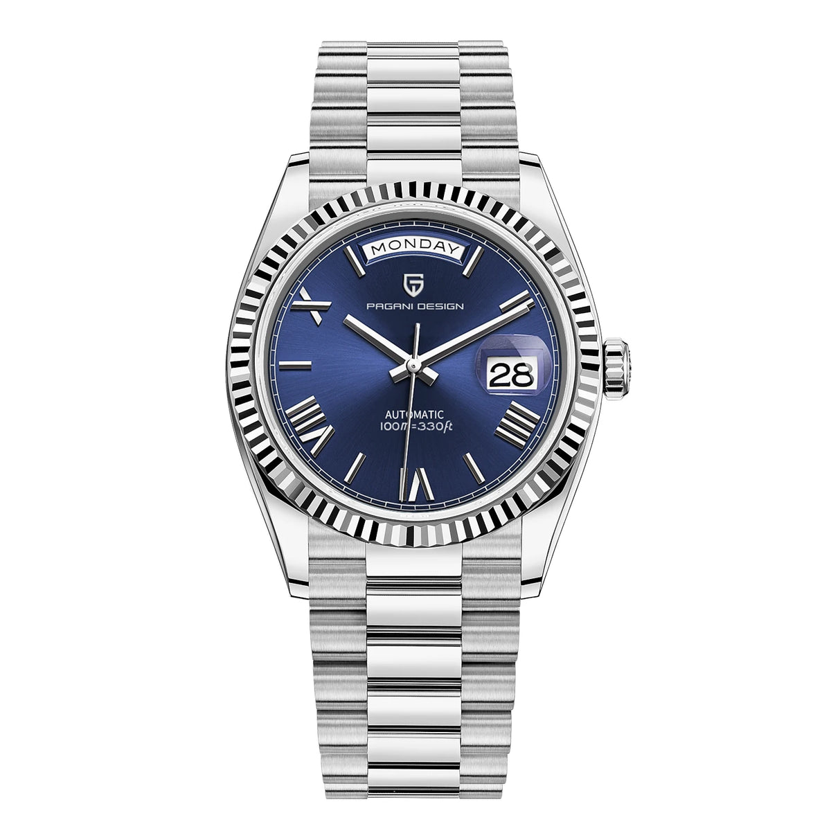 PAGANI DESIGN Enamel Dial 2025 New DD36 Men's Watches Silver Gold Luxury Automatic Watch Men Waterproof Mechanical Wristwatch