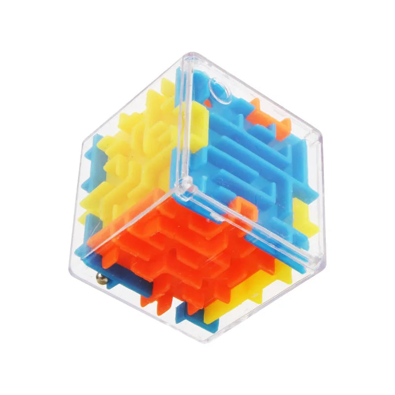 mini 3D Maze Magic Cube Six-sided Transparent Puzzle Speed Cube Rolling Ball Cubes Maze Toys For Children Stress Reliever Toys
