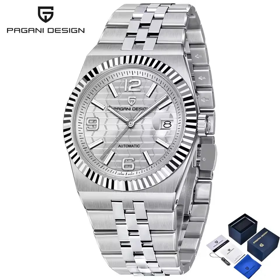 PAGANI DESIGN New Mechanical automatic Date Luxury Watch Sapphire Japan Movt Business Clock Stainless Steel Luminous Men watch