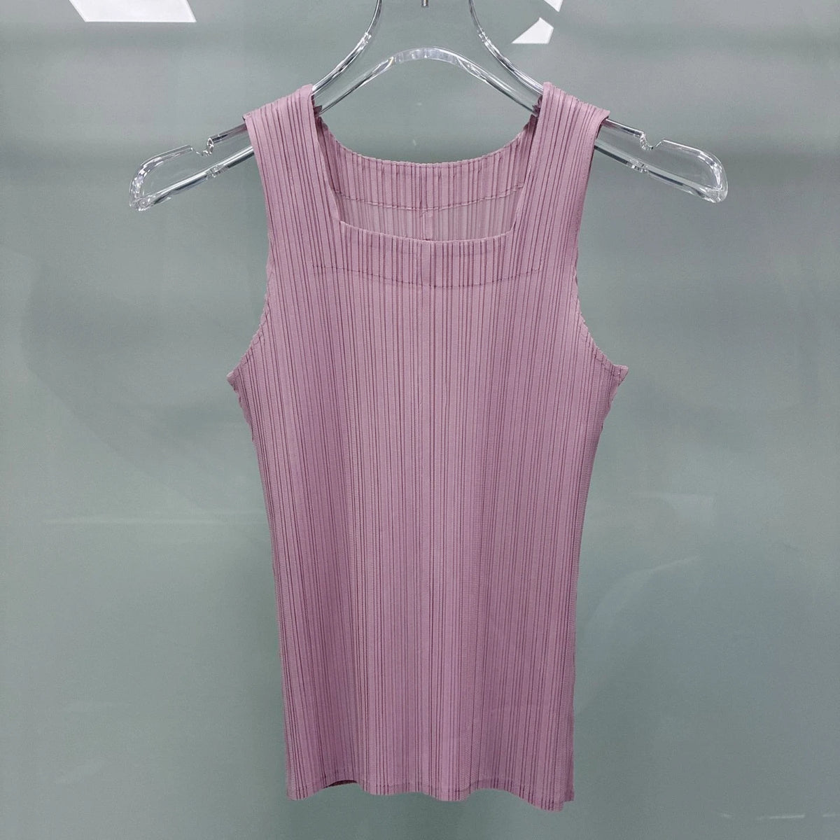 Miyake Pleated Vest 2026 Summer New Sleeveless T-Shirt Simple Fashion Elegant Casual Base Shirt Women's Lightweight Stretch Top