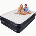 Twin/Queen Air Mattress With Built-in Pump, 18'' Raised Inflatable Guest Bed, 3-Min Fast Inflate, Honeycomb Support, 800lb