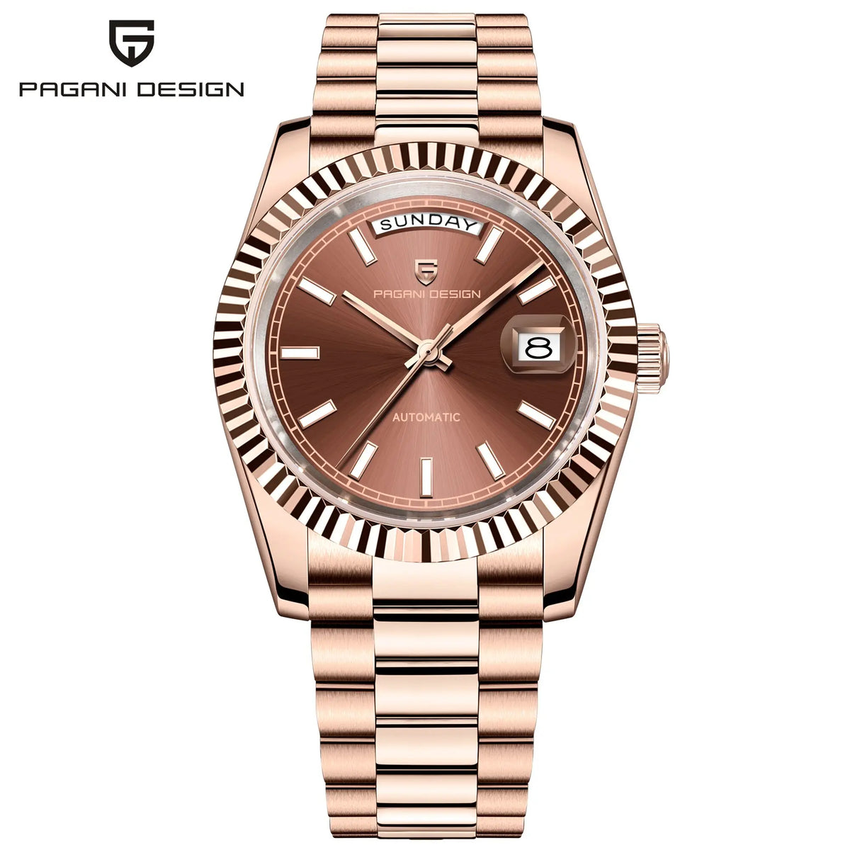 PAGANI DESIGN 2026 New DD36 Rose Gold Luxury Automatic Watch For Men Mechanical Wrist watch Men Sapphire Glass 10Bar Waterproof