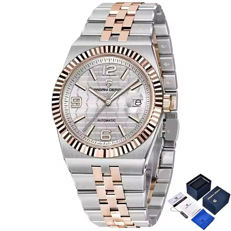 PAGANI DESIGN New Mechanical automatic Date Luxury Watch Sapphire Japan Movt Business Clock Stainless Steel Luminous Men watch