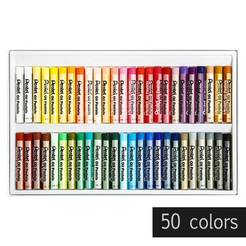 12-50Colors Japan Pentel Oil Pastels Color Paintings Fine Art Crayons Graffiti Eco-friendly Soft Crayons Art Supplies Stationery