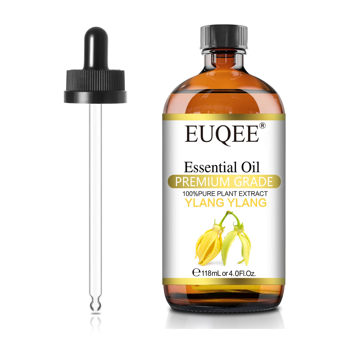 EUQEE 118ML Natural Essential Oil For Humidifier Diffuser Lemon Eucalyptus Helichrysum Copaiba Grapefruit Cedarwood Aroma Oils