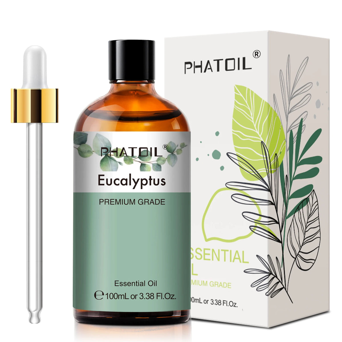 PHATOIL 100ml Pure Natural Essential Oils For Diffuser Candle Making Lavender Jasmine Vanilla Eucalyptus Aroma Essential Oil