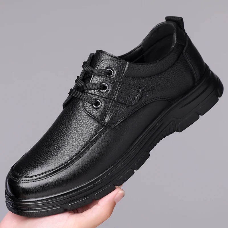 Retro Men Business Luxury Brand Loafers Breathable Slip on Italian Driving Shoes Genuine Leather Soft Soled Lace-up Leather Shoe