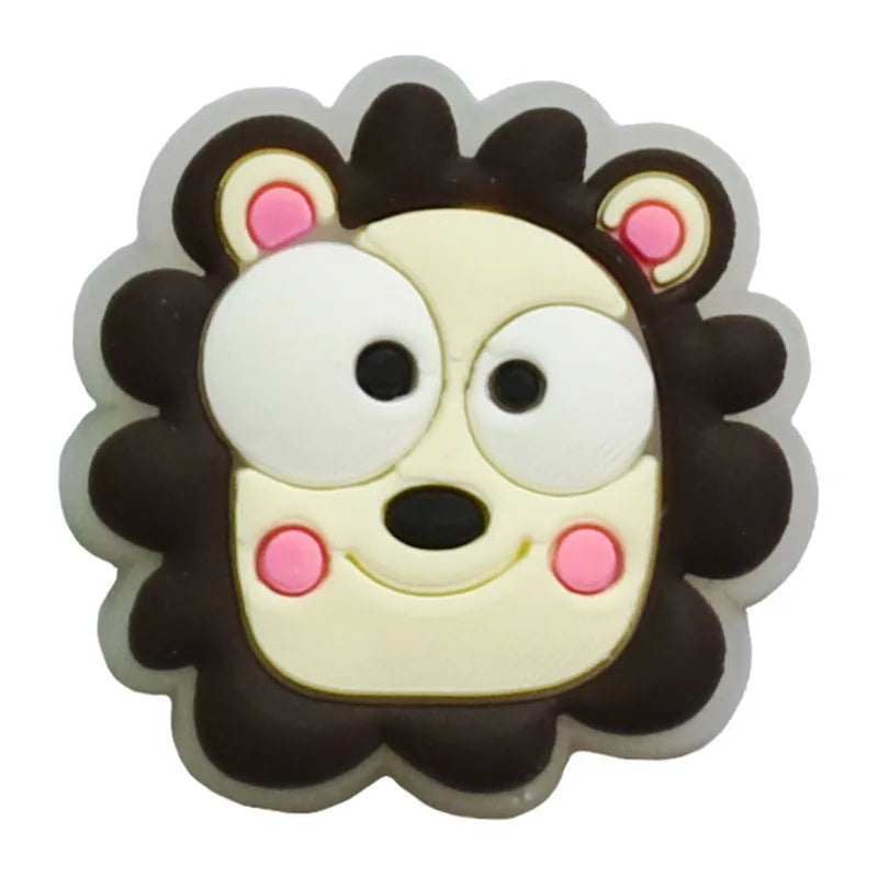 PVC glowing in dark  Shoe Decoration Buckle Charm Accessories 1pcs bling duck rubbit animal DIY Combination for clog DIY