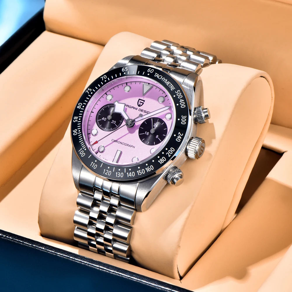 PAGANI DESIGN Panda Men's Watches 2026 Top Luxury Quartz Watch For Men Chronograph AR Sapphire Mirror Ceramic Bezel Waterproof