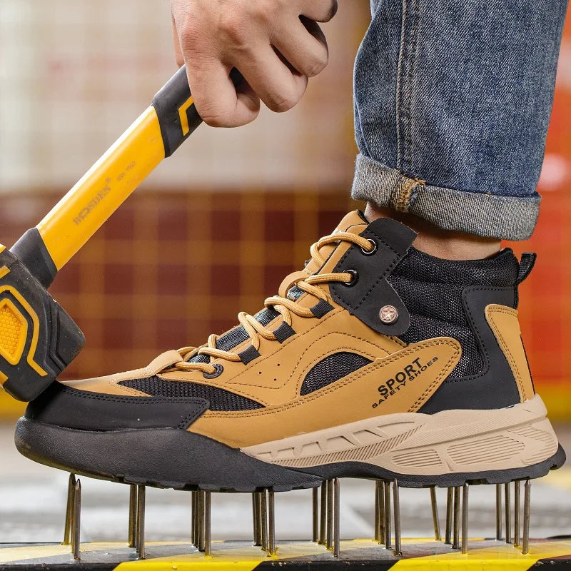 Large size 49 Safety Shoes Men Anti-Smash Anti Puncture Work Shoes Outdoor Men's Hiking Shoes Indestructible Sneakers Men Boots