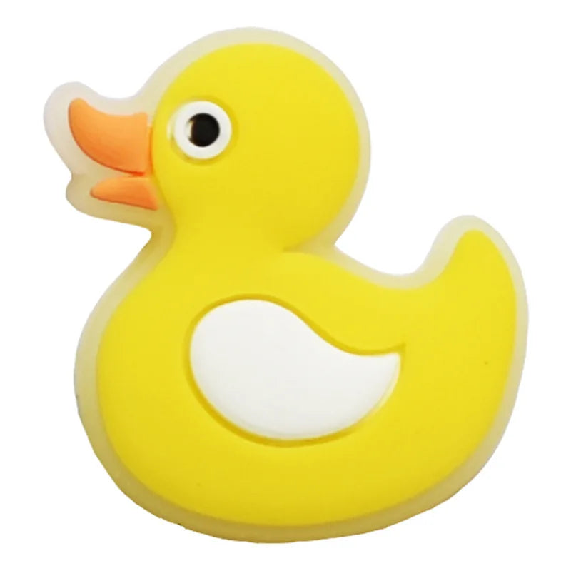 PVC glowing in dark  Shoe Decoration Buckle Charm Accessories 1pcs bling duck rubbit animal DIY Combination for clog DIY