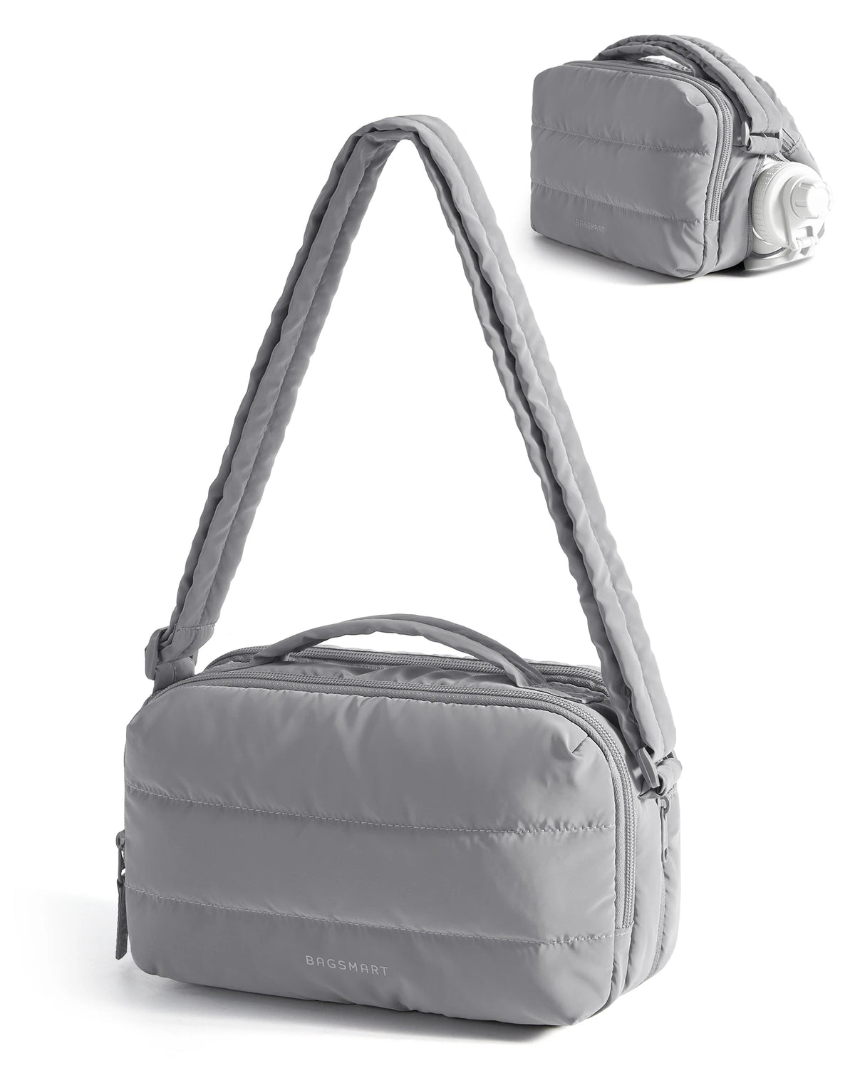 BAGSMART Women's Bags Travel Crossbody Bag with Expandable Bottle Pocket Water-Resistant Student Harajuku Shulder Bag