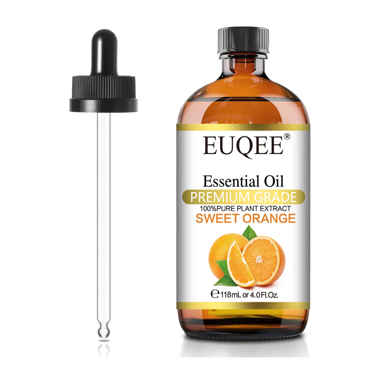EUQEE 118ML Natural Essential Oil For Humidifier Diffuser Lemon Eucalyptus Helichrysum Copaiba Grapefruit Cedarwood Aroma Oils