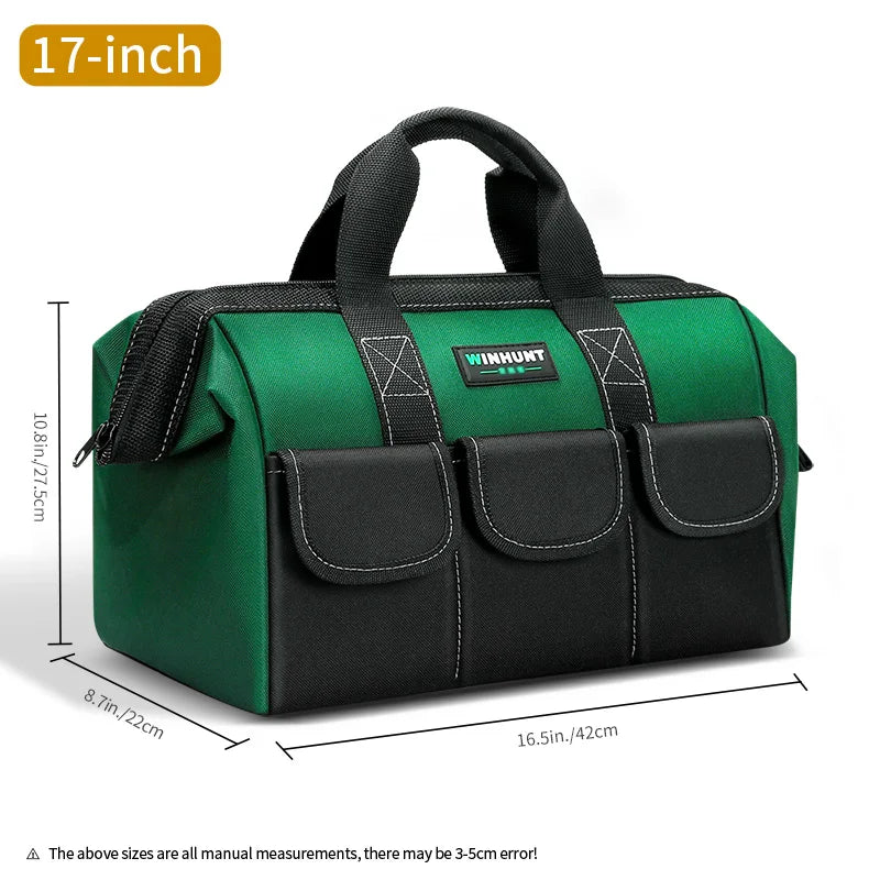 Heavy Duty Tool Bag, Empty Tool Box Organizer Storage, Soft Tote Toolbox Organization Portable Handle Carrying Work Toolbag, Father Day Gifts Men Electrician Mechanic, Blue